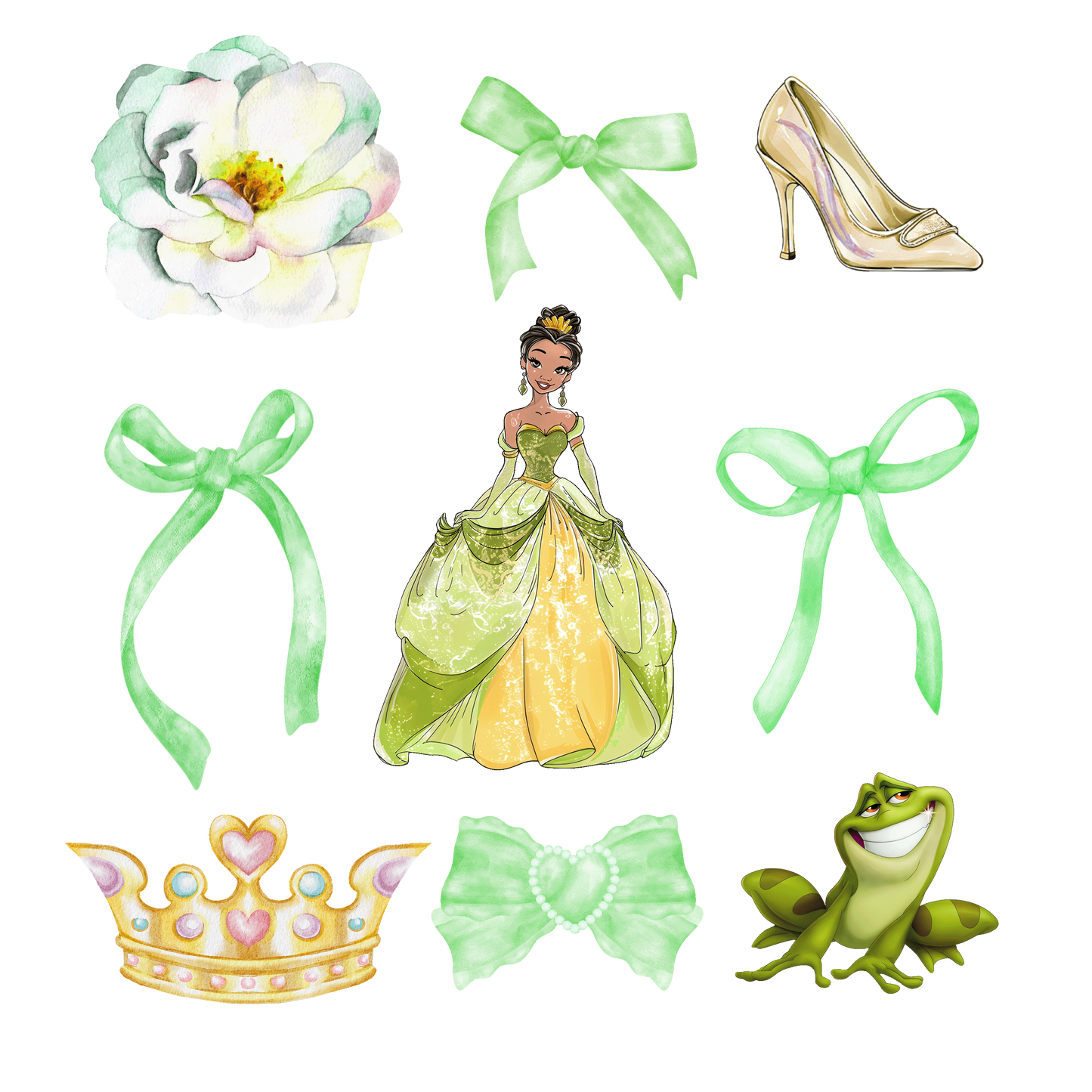 Choose your Disney Princess T- Shirt & Matching Hairbow ~ Disney Inspired Custom OOAK Exclusive Design