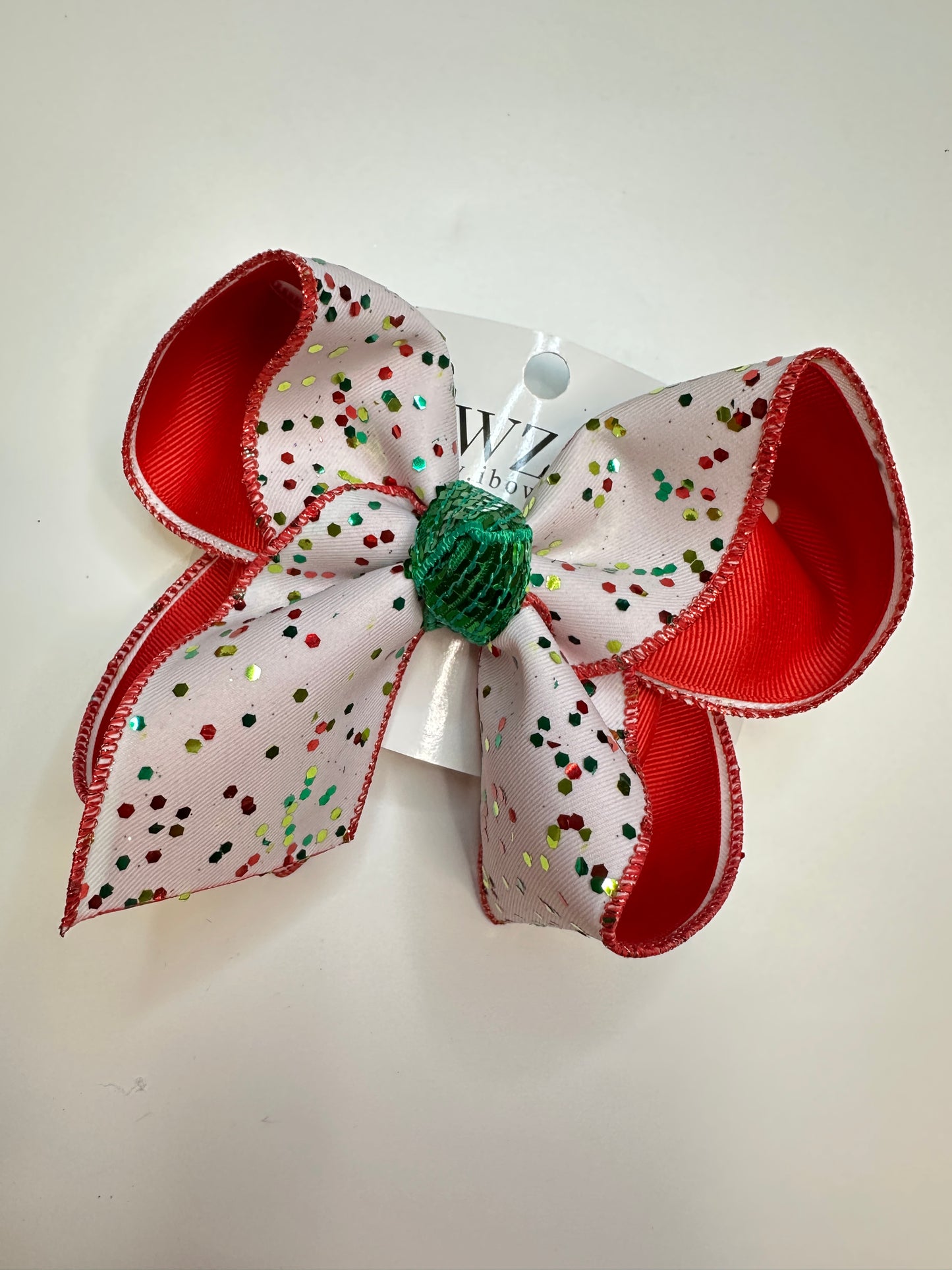 Christmas Confetti Fun Hairbow for your Girls Southern bow