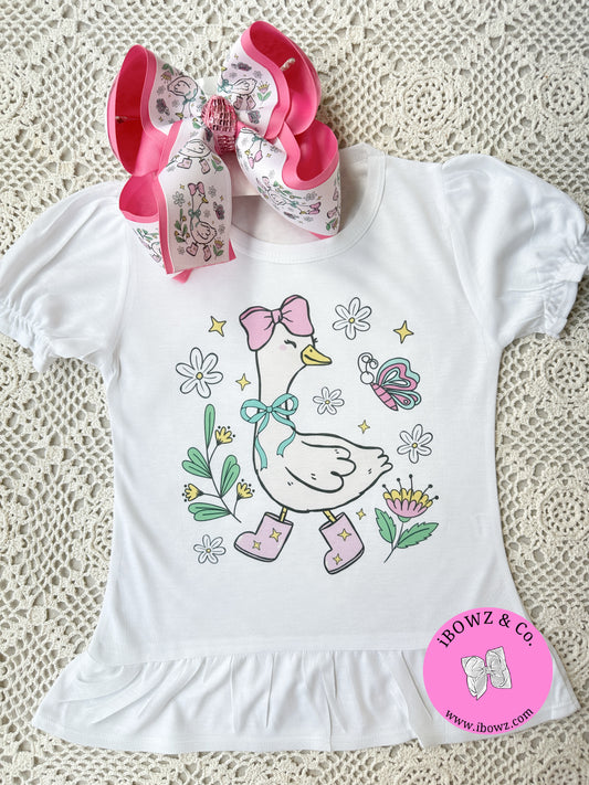 Trending Silly Goose HairBow and Tee ~ She'll be Trending this Spring