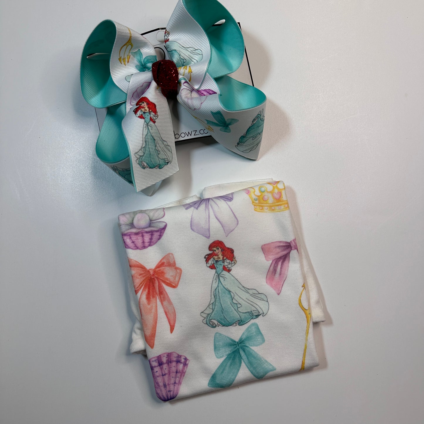 Choose your Disney Princess T- Shirt & Matching Hairbow ~ Disney Inspired Custom OOAK Exclusive Design