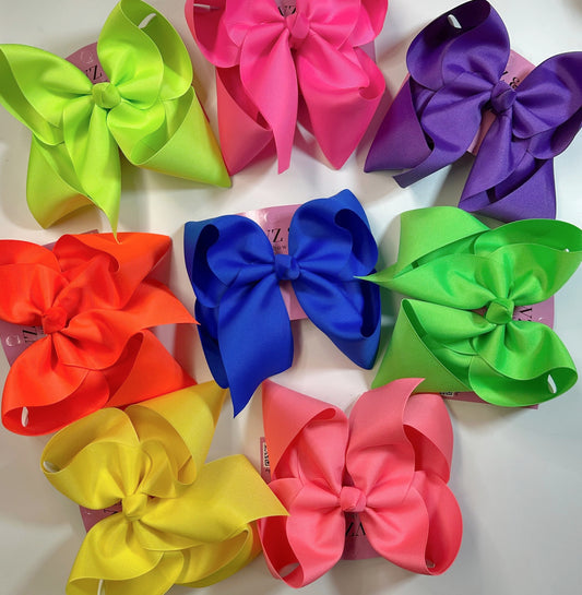 Neon Solid Color Bundle | Solid Grosgrain hairbows |Bundle and Save $$