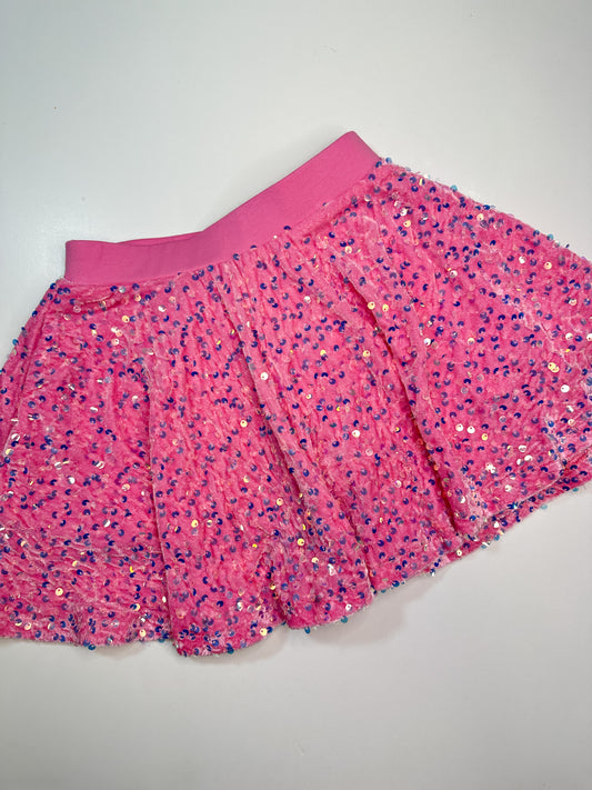 New Hot Pink Sparkly Sequin Twirl Skirt Designed for your Twirl Girls who Love to Sparkle