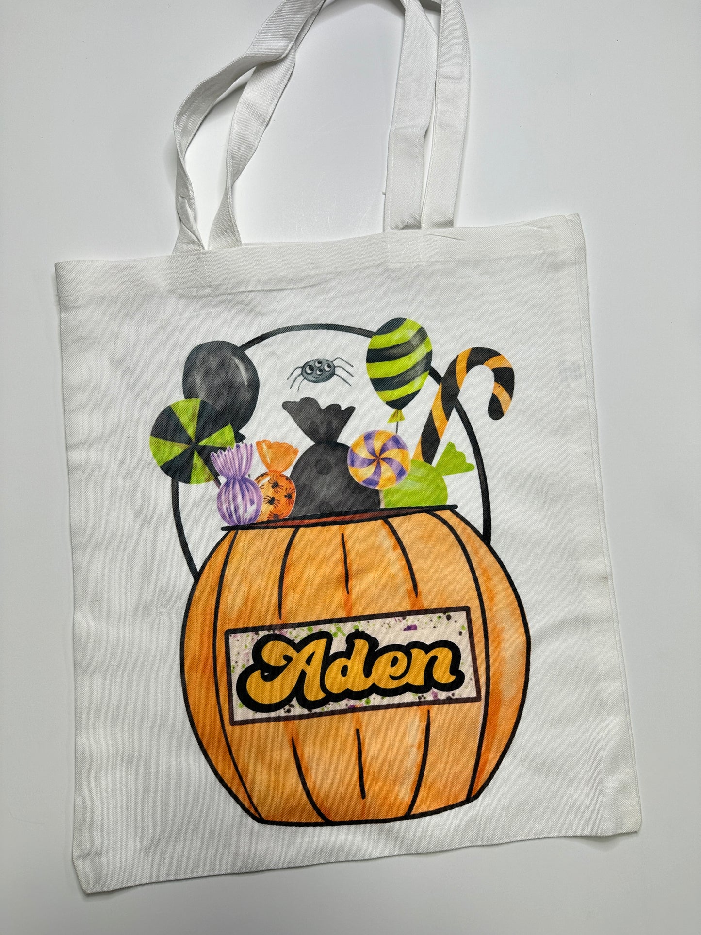Trick or Treat Candy Bucket Halloween Bags ~ Personalized with Childs name or Initials ~ Halloween Spooky Season ~ Exclusive iBOWZ design