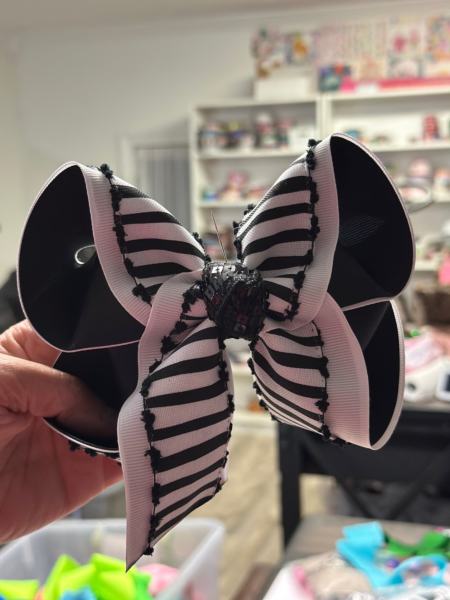 "I don't Believe Im Better Than Everyone, Just YOU" Wednesday Adams Inspired Fun Bow ~ Preorder Now Limited Time Only