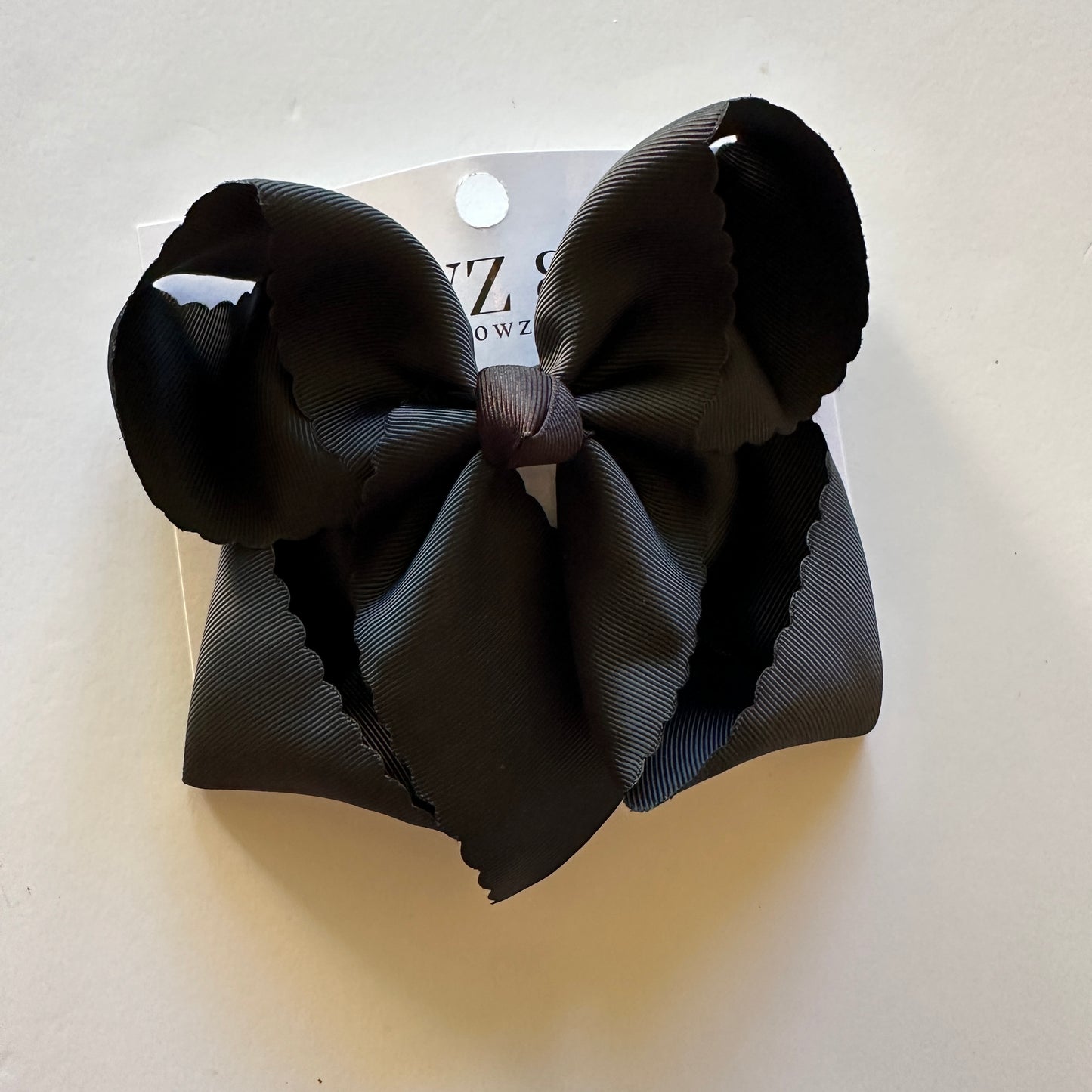 Scalloped Edge Ribbon Bow Bundle | Orange, Black and Dark Orchid hairbows