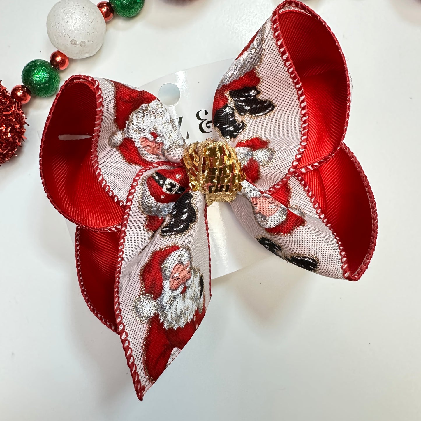 Santa Christmas Fun Bow ~ Hairbow