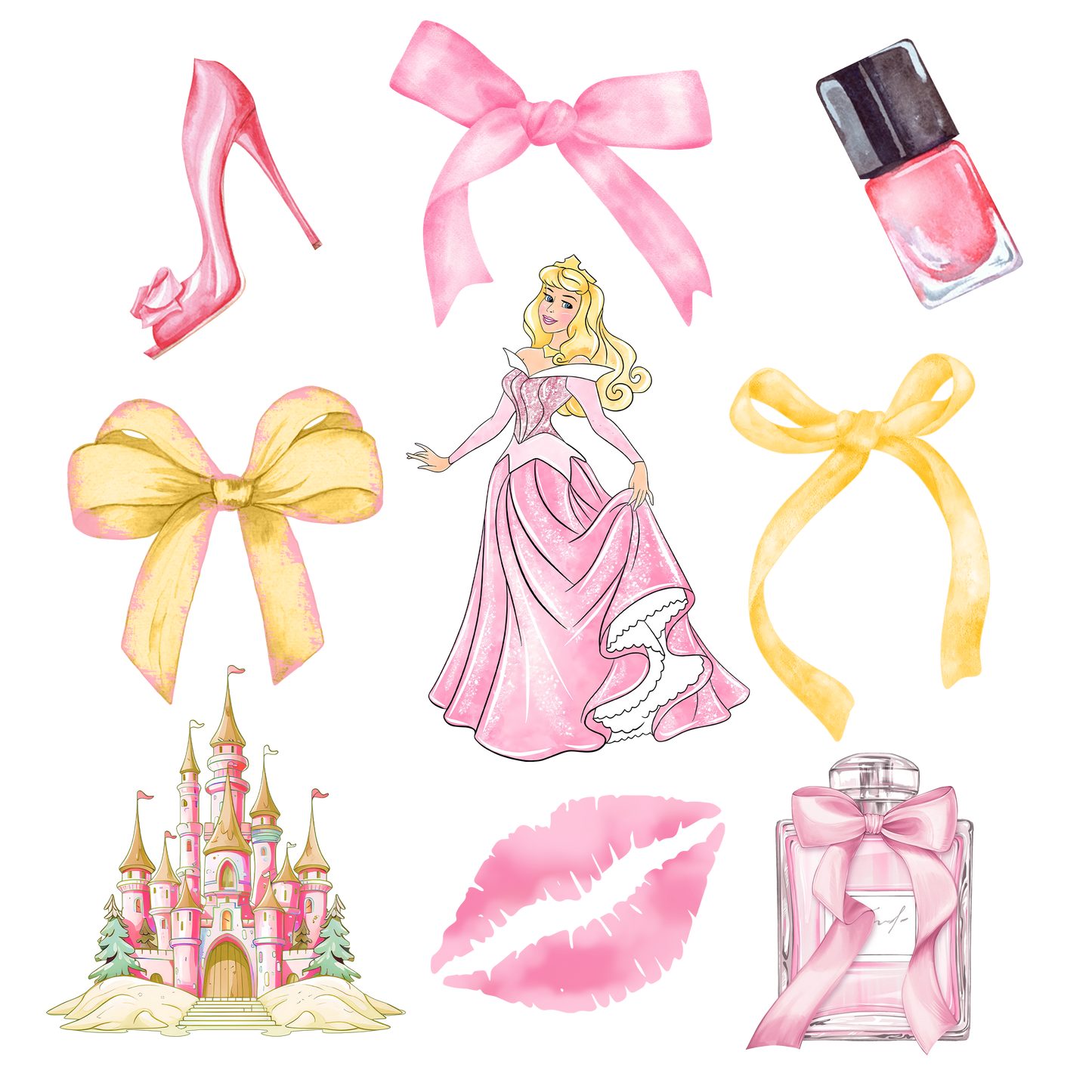 Choose your Disney Princess T- Shirt & Matching Hairbow ~ Disney Inspired Custom OOAK Exclusive Design