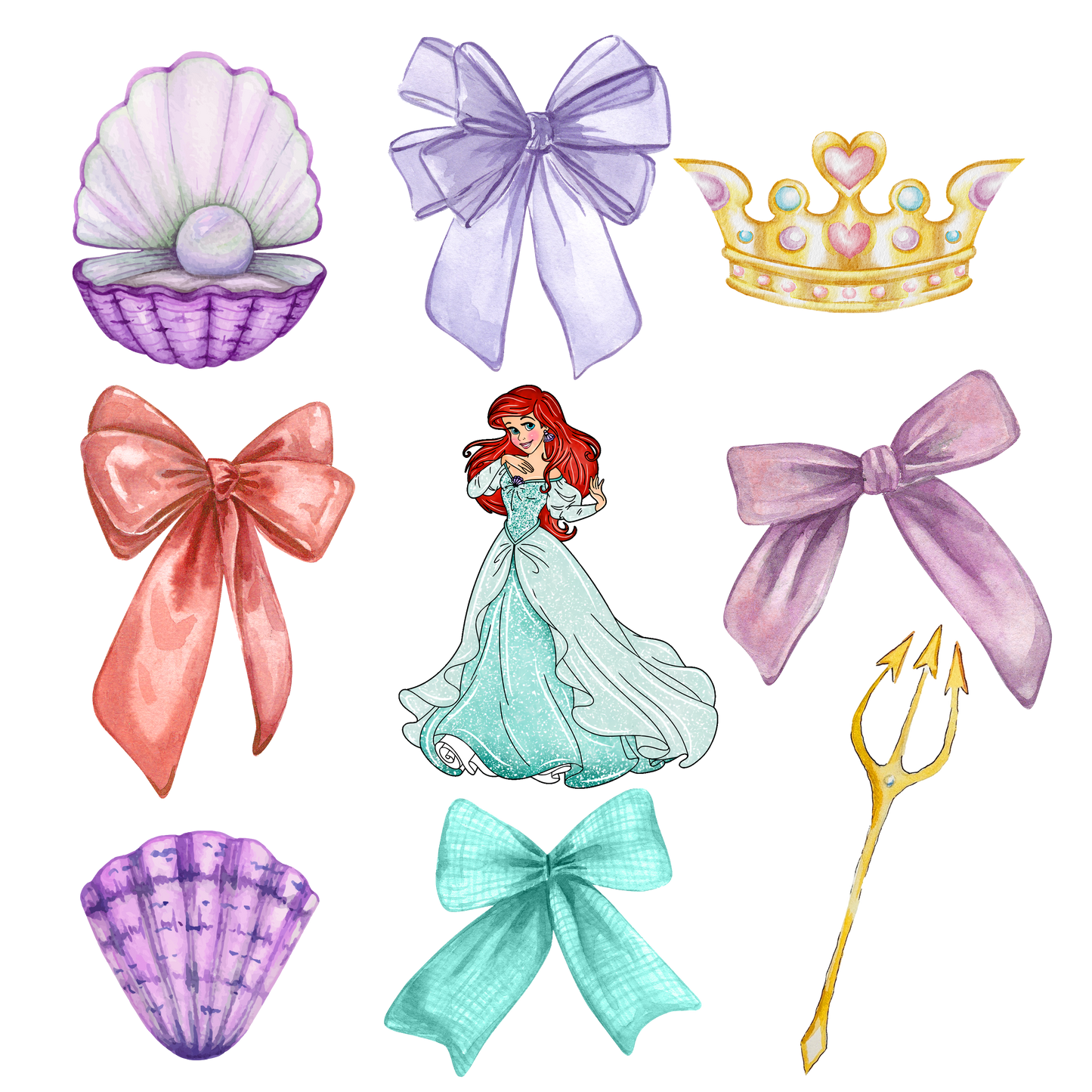Choose your Disney Princess T- Shirt & Matching Hairbow ~ Disney Inspired Custom OOAK Exclusive Design