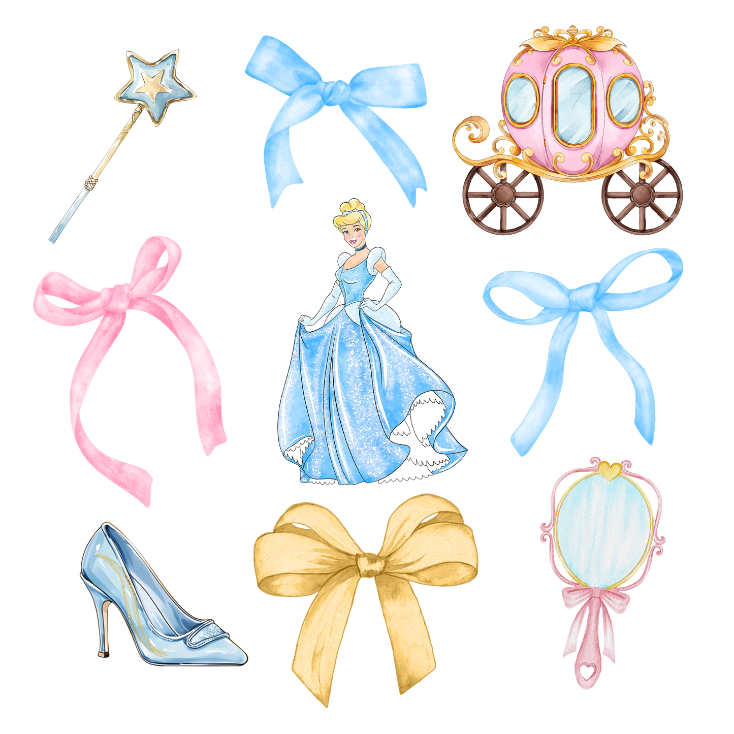 Choose your Disney Princess T- Shirt & Matching Hairbow ~ Disney Inspired Custom OOAK Exclusive Design