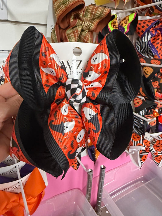 Large ghosts Halloween hairbow