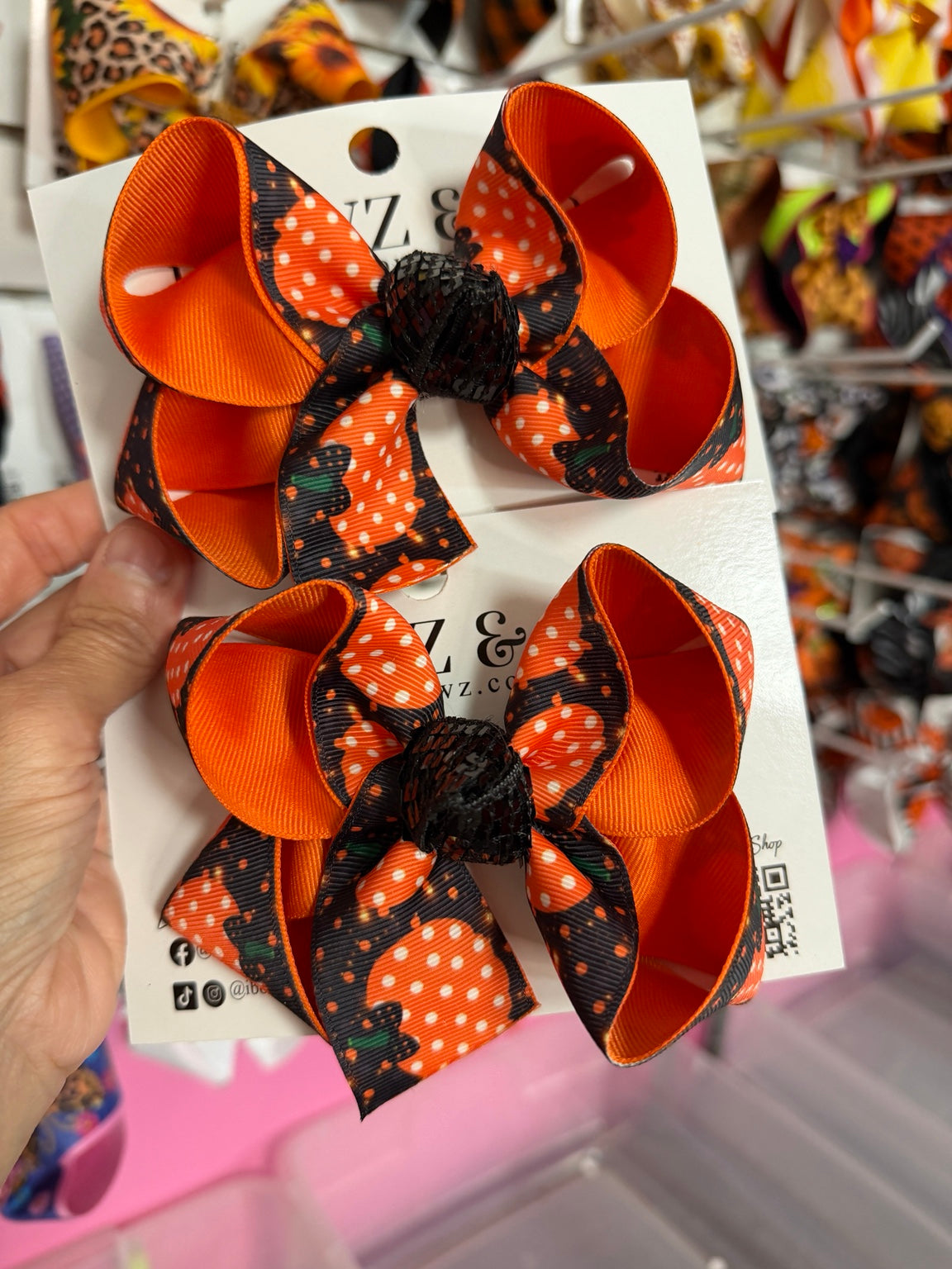 Pumpkin Ready to Ship Toddler 3 inch Hair Bow