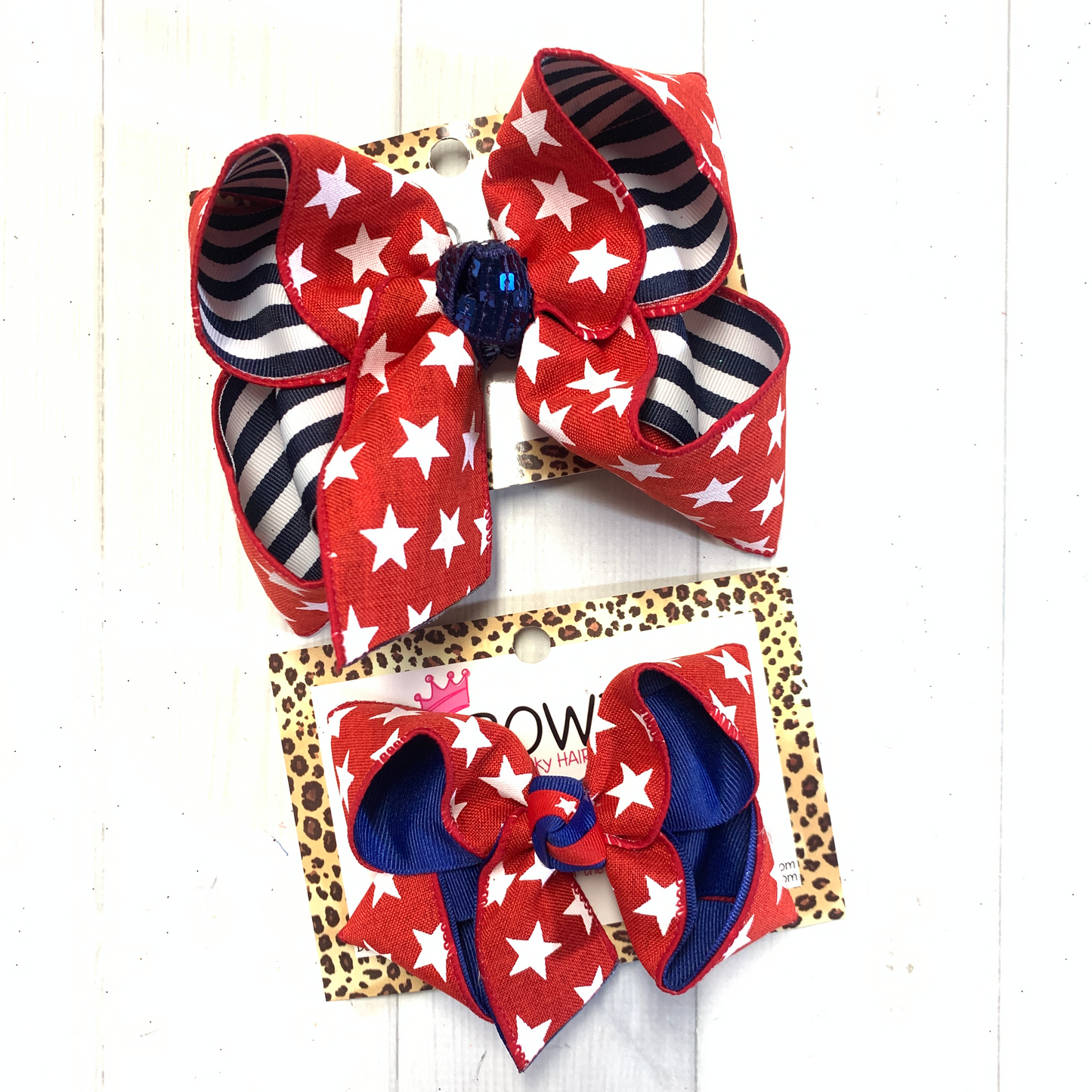 Stars & Stripes Patriotic Fun bows ~ Perfect for all Your Red/ White/ Blue Holidays
