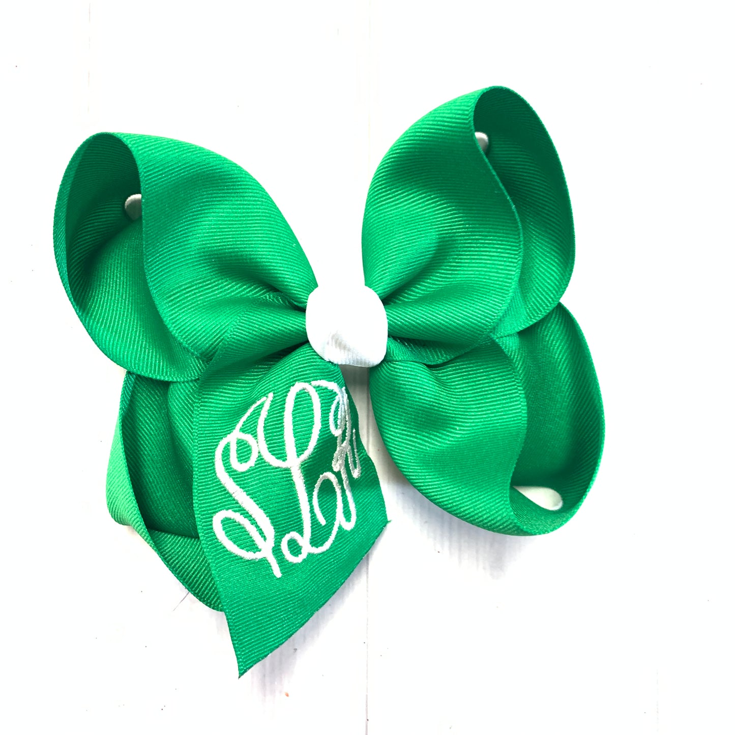 Christmas Monogram Triple Initial ~ Choose your bow color ~ by iBOWZ