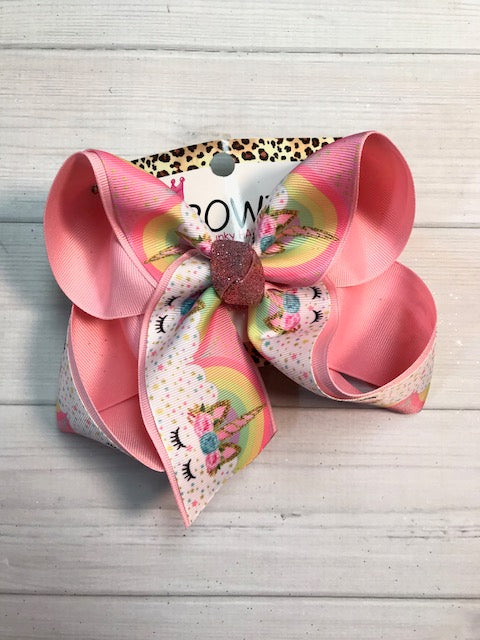 Unicorn, Chevron & Ombre Fun Spring Hair bow Bundle of 3