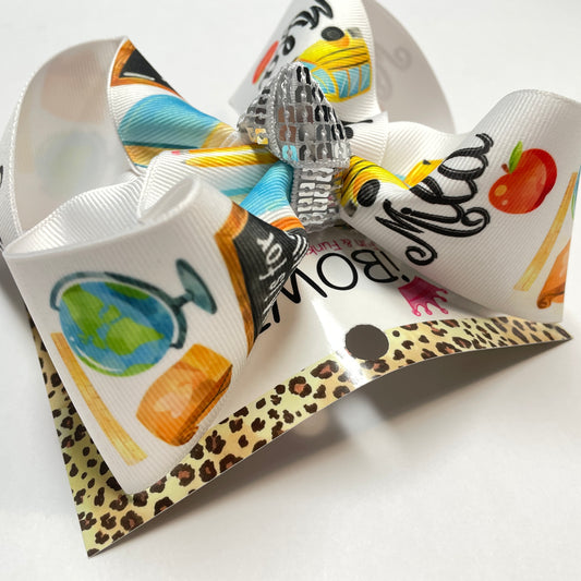 Personalized School Hairbow with your girls name ~ Perfect for School Time