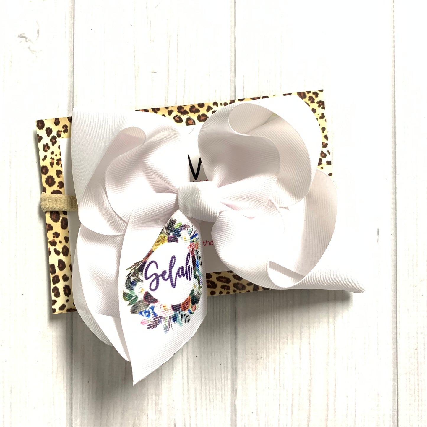 Single Layer bow Combo ~Floral Wreath Name or Monogram SINGLE LAYER iBOWZ & Ruffle Tee Set ! Perfect All your Fall Get-togethers + Great for Photoshoots