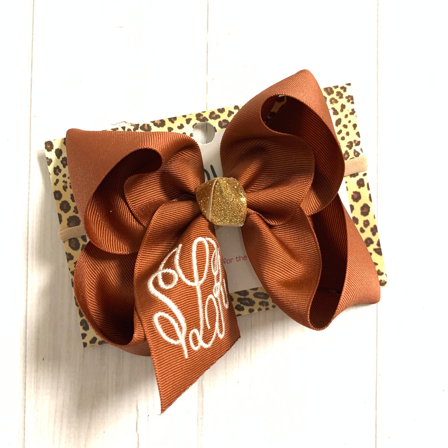 Jewel-tone Fall Monogram Triple Initial Monogram ~ Choose your bow color ~ by iBOWZ