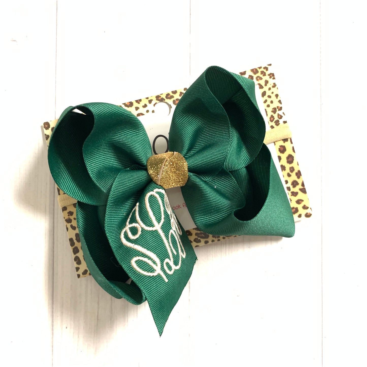 Jewel-tone Fall Monogram Triple Initial Monogram ~ Choose your bow color ~ by iBOWZ