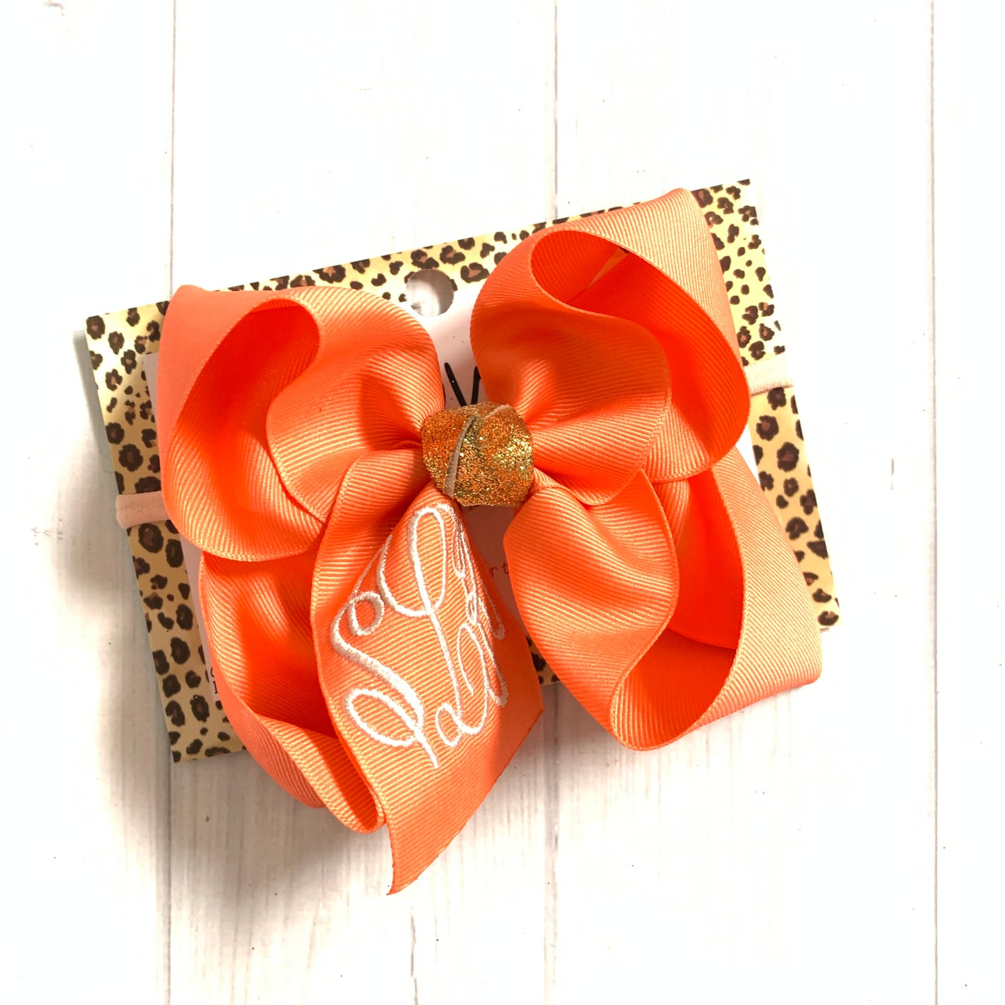 Jewel-tone Fall Monogram Triple Initial Monogram ~ Choose your bow color ~ by iBOWZ