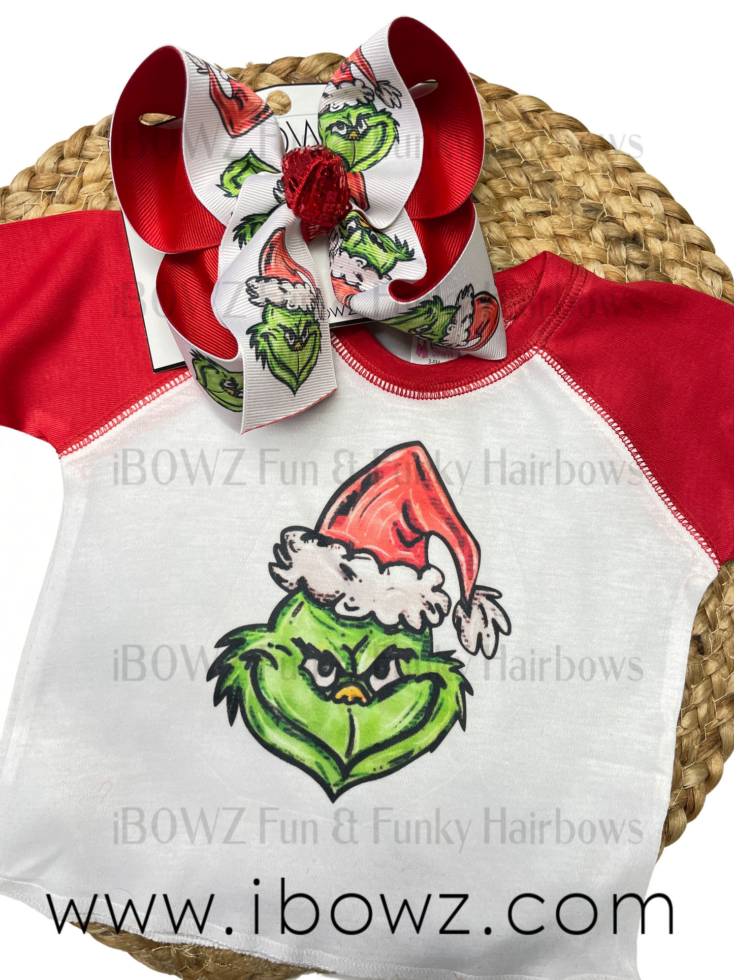Grinchmas Time is Here! The OG Grinchy Tee & Matching hairbow ~ Limited Time Only