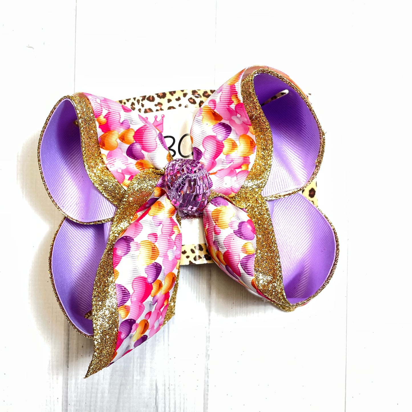 Valentines Day Bubble Hearts Fun Print Triple Layer | Valentines day Fun Hairbow | Cupid ~ Love ~ February 14th hairbow