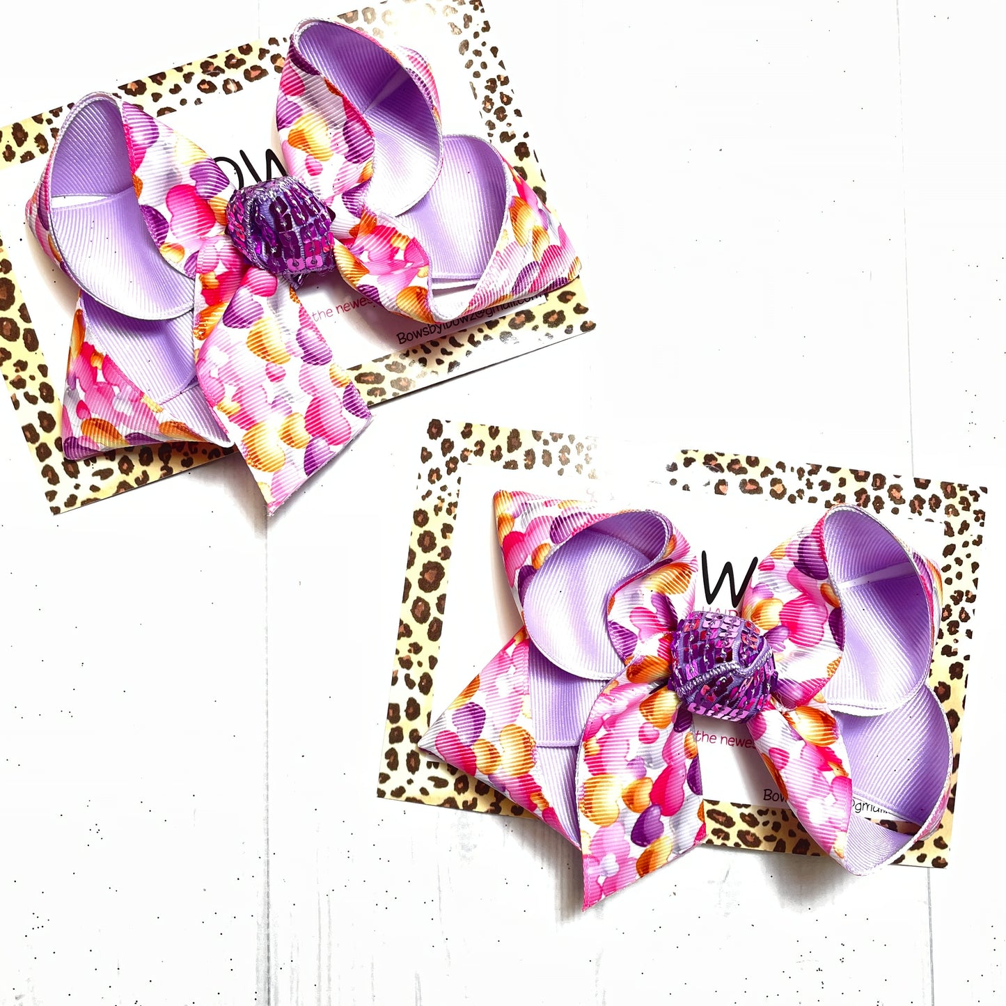 Valentines Day Bubble Hearts Fun Print Triple Layer | Valentines day Fun Hairbow | Cupid ~ Love ~ February 14th hairbow