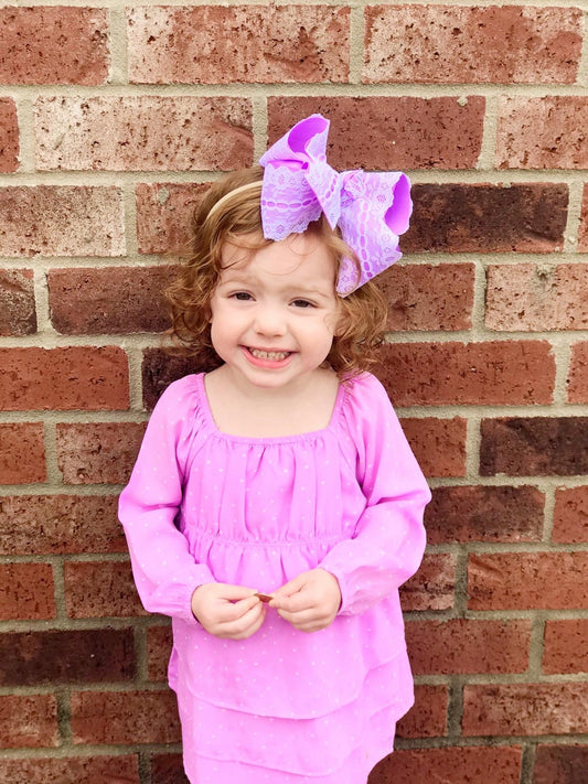 Spring Lace bows ~ Lots of Color Options~ Easter Spring Hairbows ~ Perfect for Church or Everyday