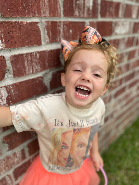 Summerween Halloween ~ Our Best Seller for Halloween ~ The Witches are Back ~ Inspired by Hocus Pocus Sanderson Sisters Bleached Tee & Matching Hairbow