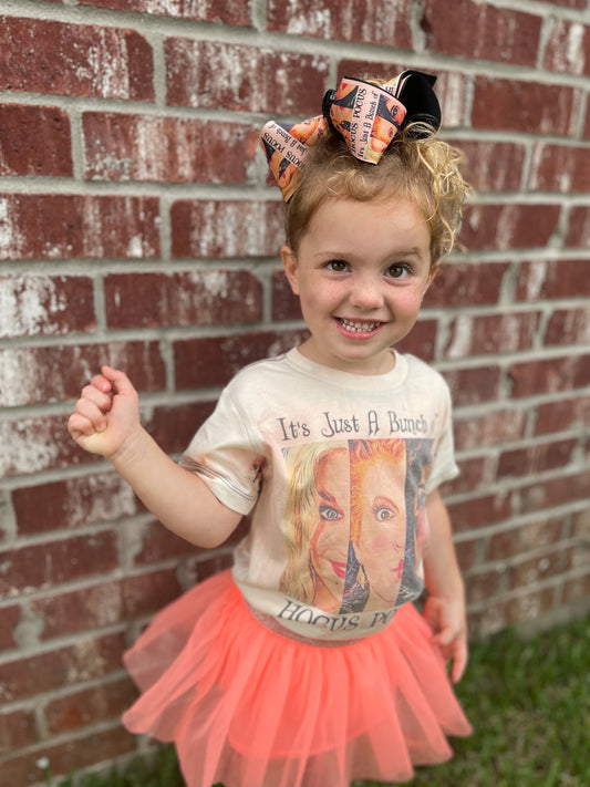 Summerween Halloween ~ Our Best Seller for Halloween ~ The Witches are Back ~ Inspired by Hocus Pocus Sanderson Sisters Bleached Tee & Matching Hairbow