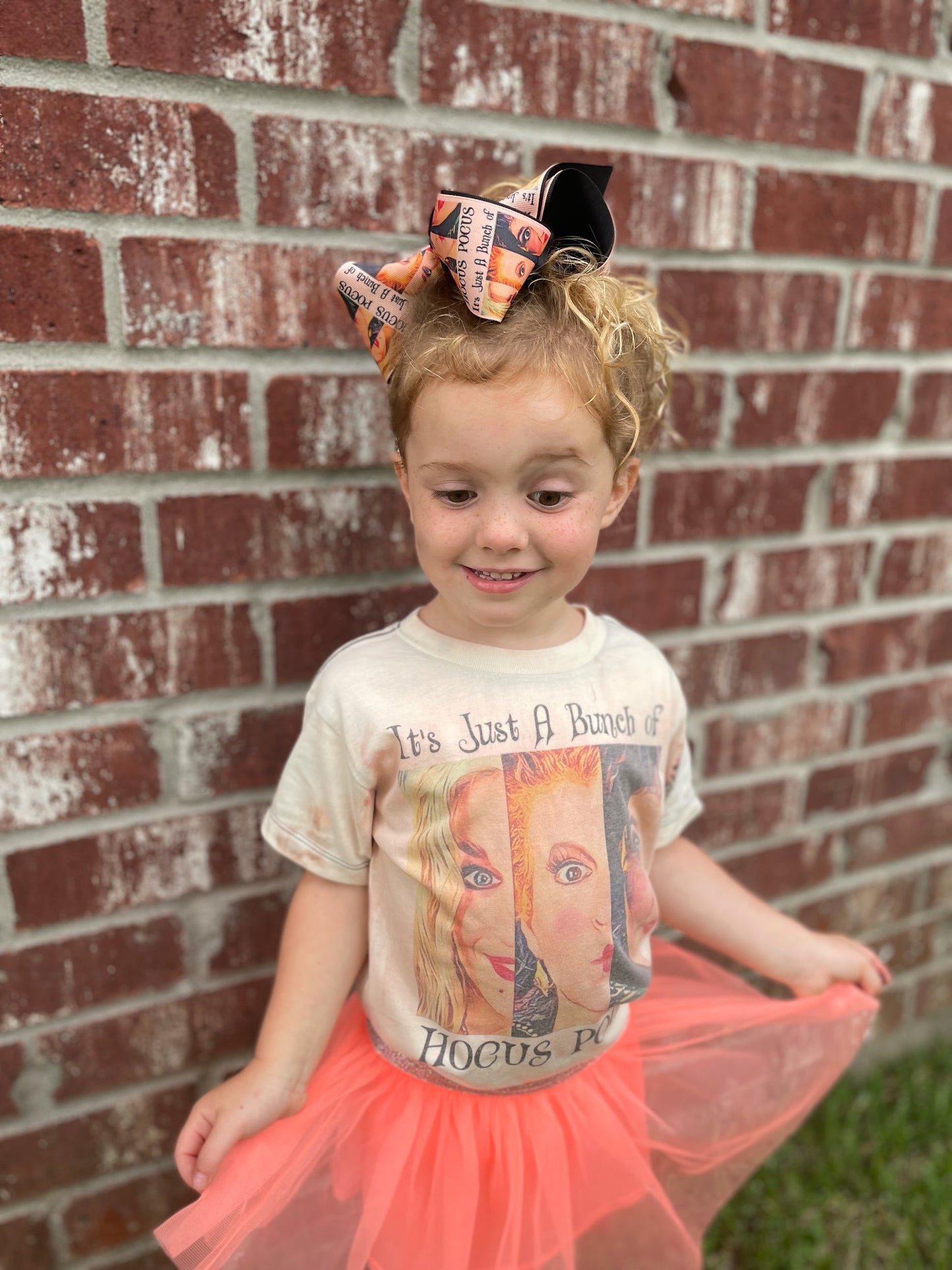 Summerween Halloween ~ Our Best Seller for Halloween ~ The Witches are Back ~ Inspired by Hocus Pocus Sanderson Sisters Bleached Tee & Matching Hairbow