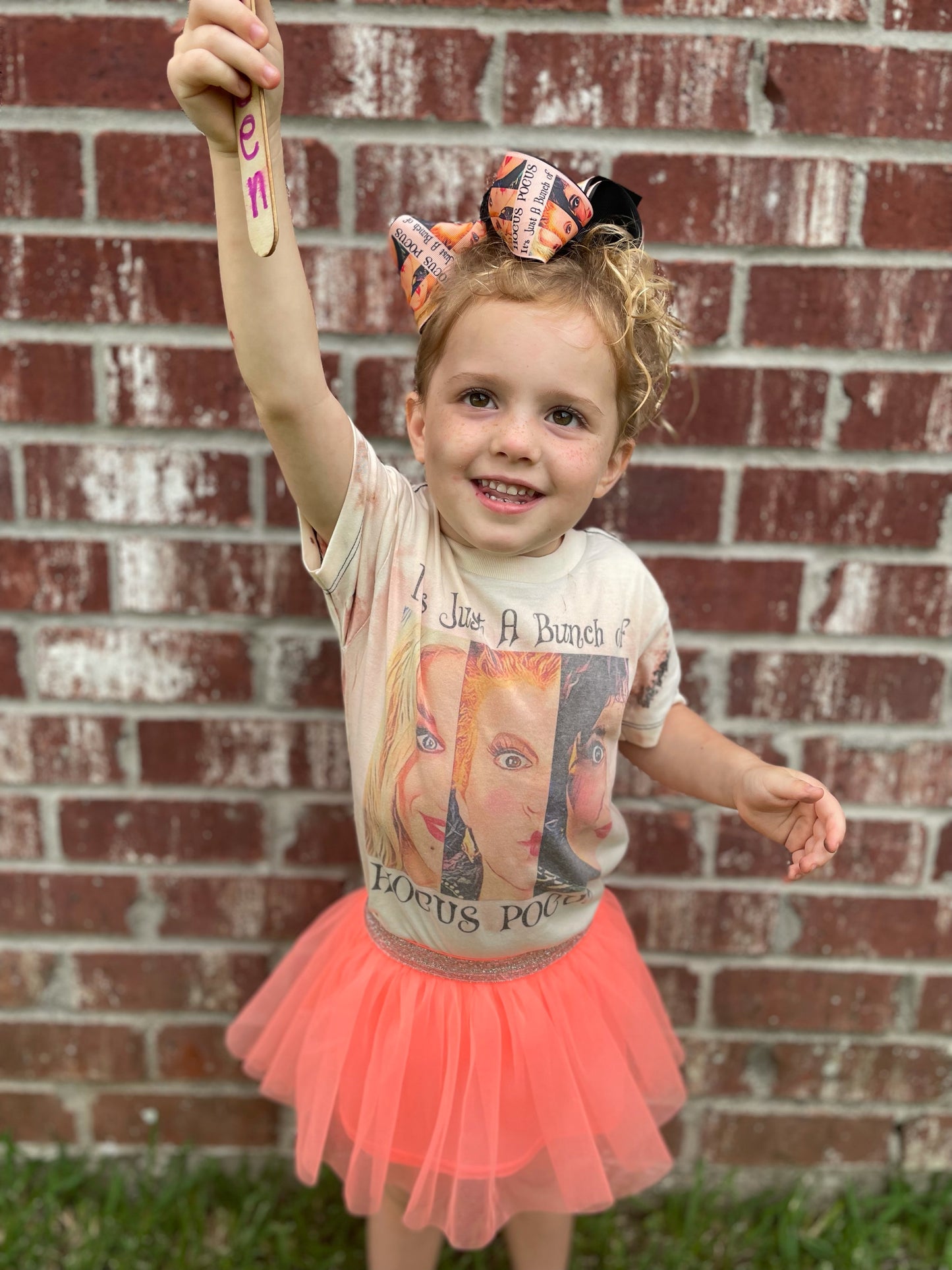 Summerween Halloween ~ Our Best Seller for Halloween ~ The Witches are Back ~ Inspired by Hocus Pocus Sanderson Sisters Bleached Tee & Matching Hairbow