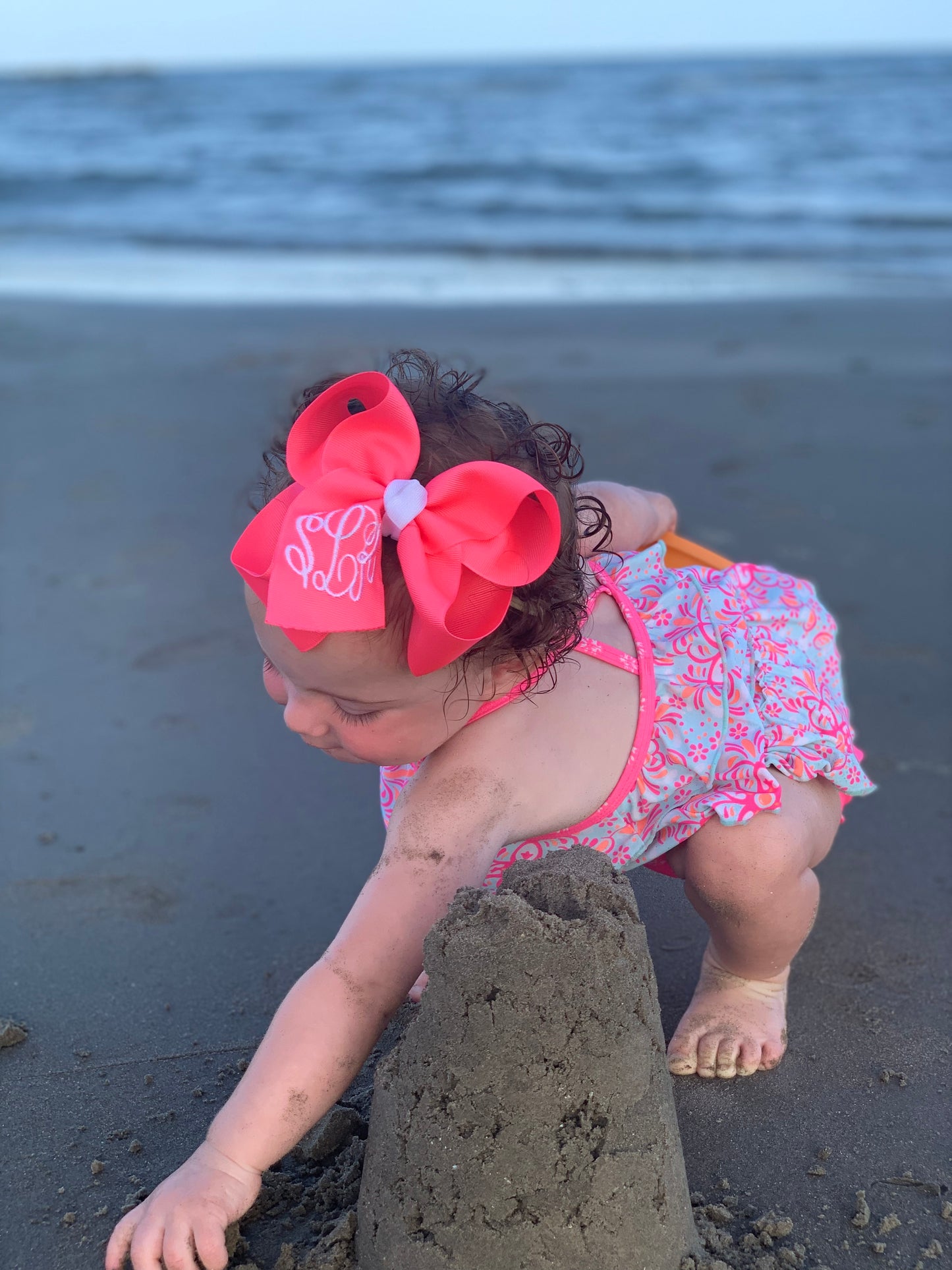 Neon Bows with Triple initial Monogram Oh MY! Choose your bow color ~ Your perfect Summer Bows~ Hairbows
