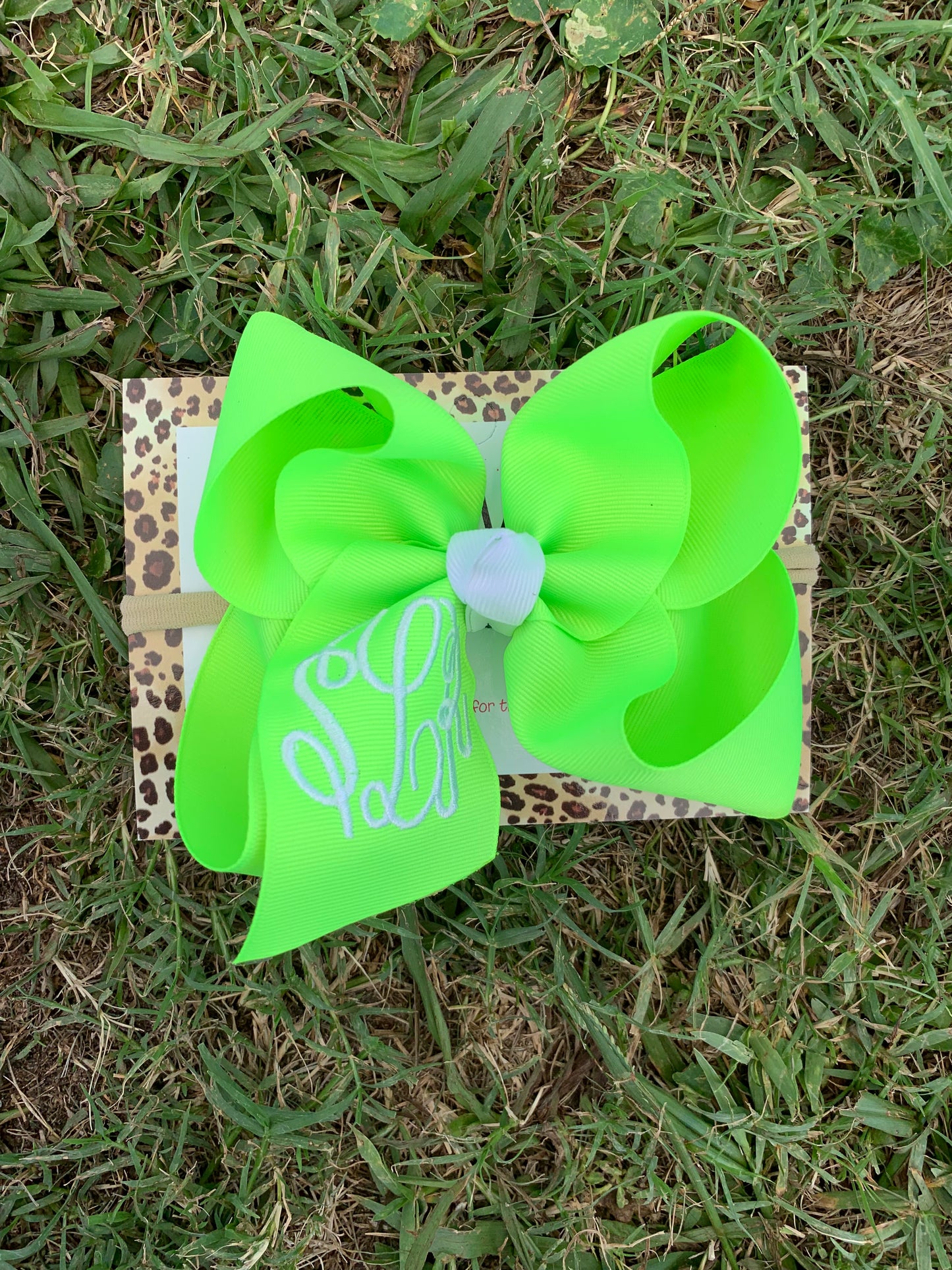 Neon Bows with Triple initial Monogram Oh MY! Choose your bow color ~ Your perfect Summer Bows~ Hairbows