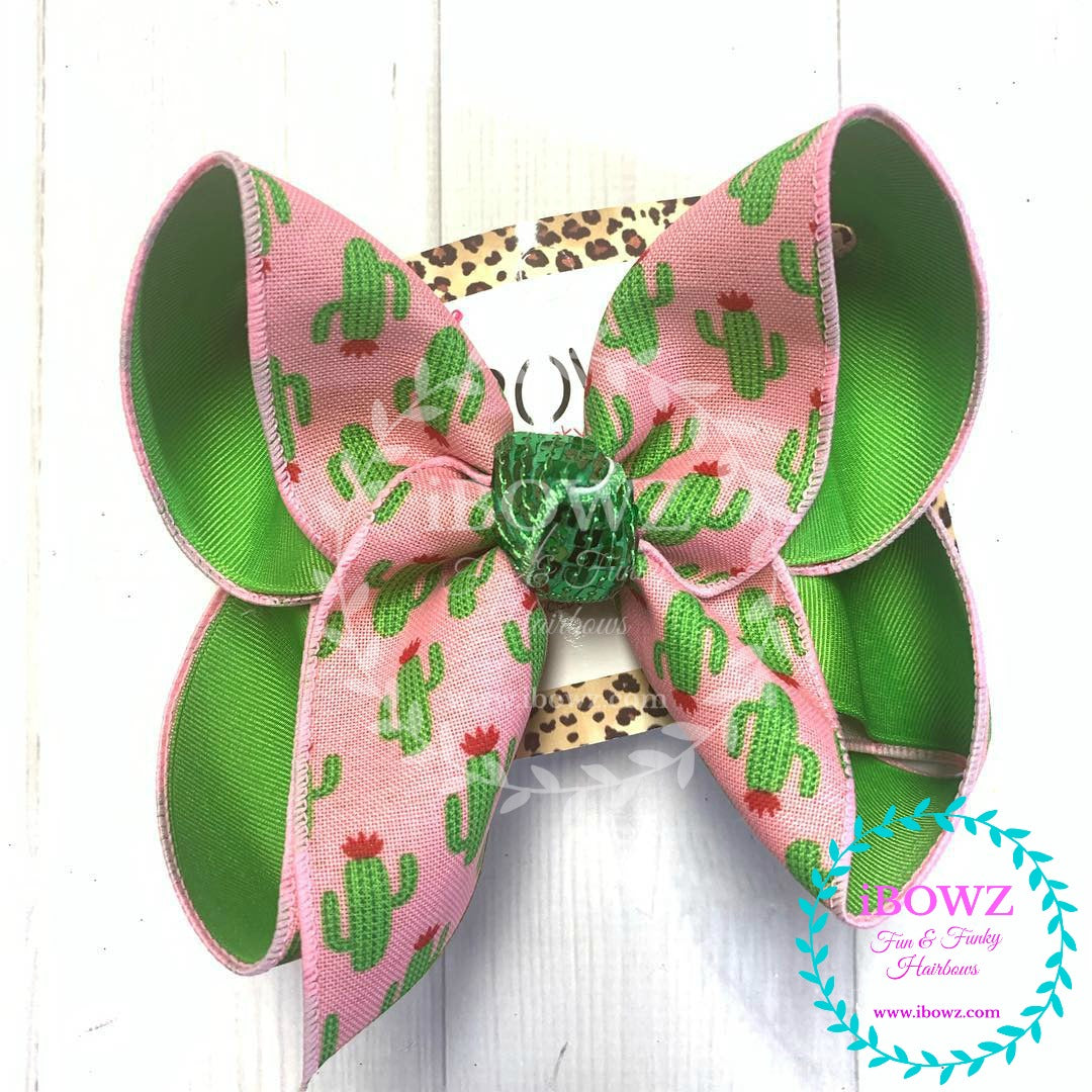 Summer Fun Pink Flamingo | Cactus Fun | Lemonade | Choose your Bow| iBOWZ Fun & Funky Hairbows