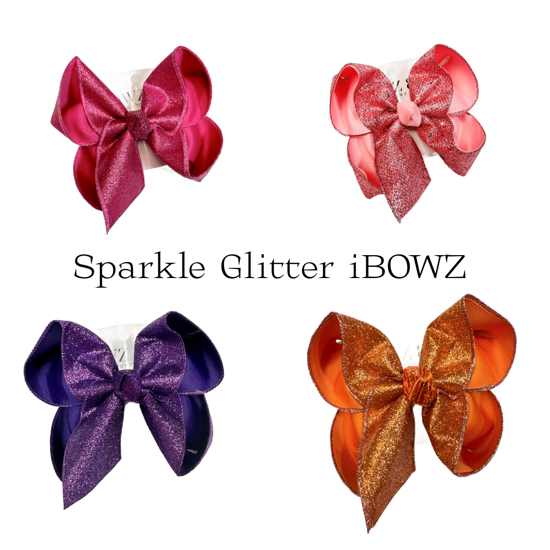 Glitter Bows-  Hairbow - Very Sparkly and Fun!