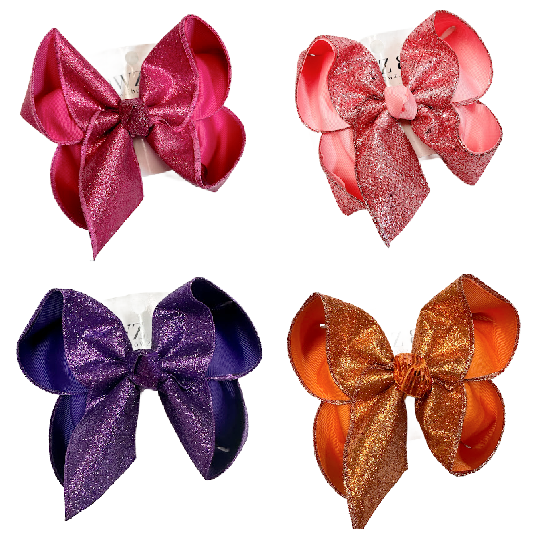 Glitter Bows-  Hairbow - Very Sparkly and Fun!