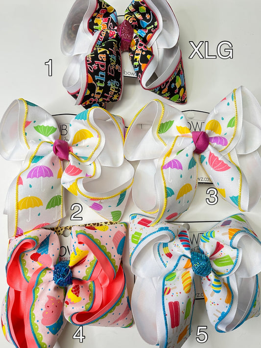 RTS- Ready 2 Ship Bows -  XLG 8"  hair bow