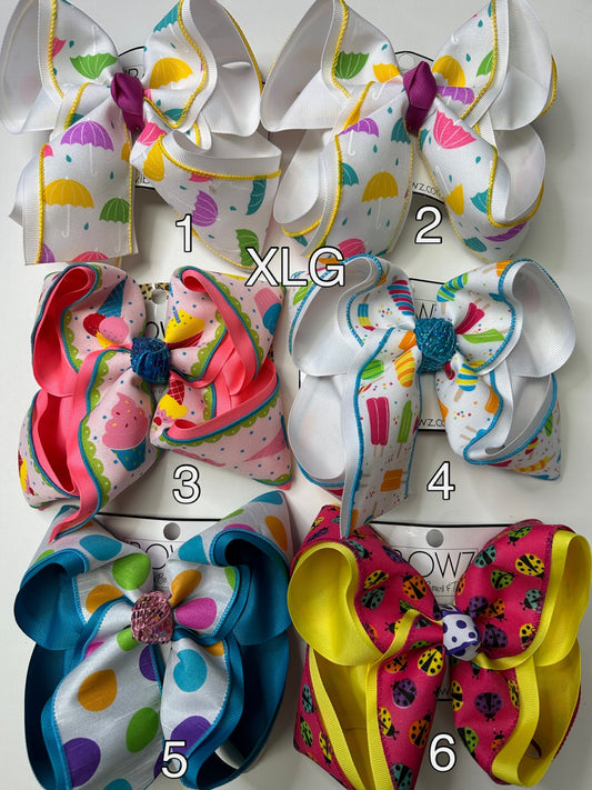 RTS- Ready 2 Ship Bows -  XLG 8"  hair bow