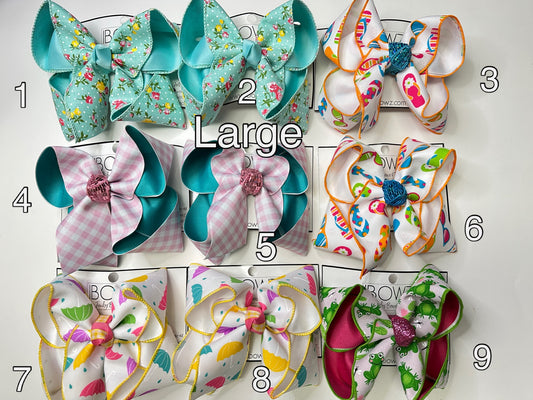RTS- Ready 2 Ship Bows - LARGE 6"  hair bow