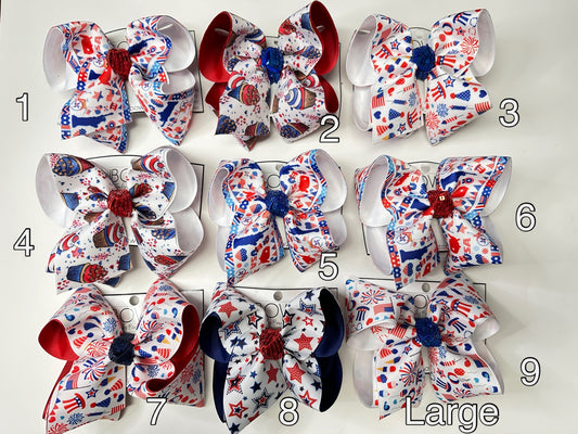 RTS- Ready 2 Ship Bows - LARGE 6"  hair bow