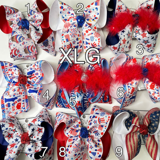 RTS- Ready 2 Ship Bows -  XLG 8"  hair bow