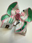 Christmas Nutcracker Pink and Mint Colored Inspired Hairbow for your Girls
