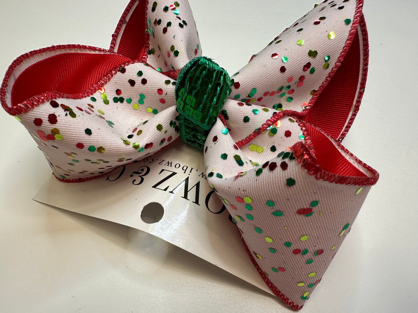 Christmas Confetti Fun  Hairbow for your Girls Southern bow