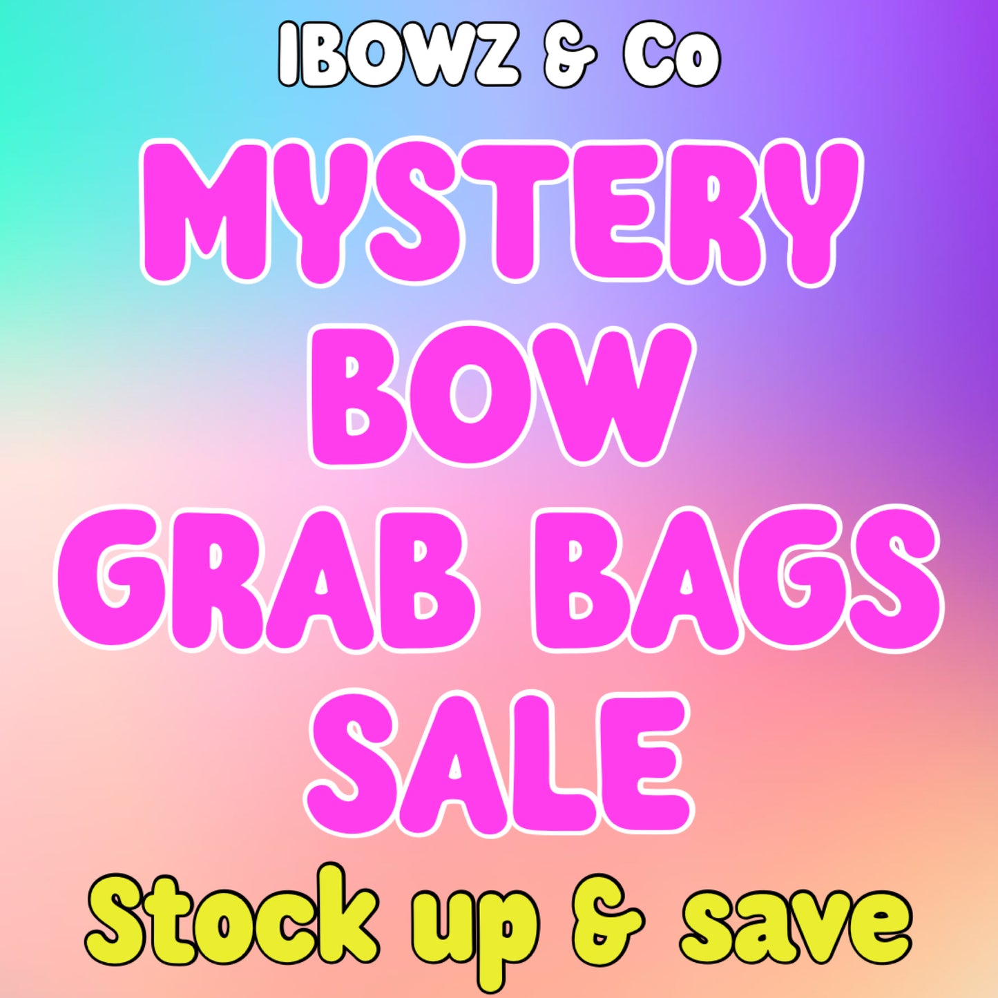 Mystery Bow Grab Bag Sale!!  Random Bows- Bows Could be a Mix of Holidays, Fun, School & Solid at a Great Deal!  Big Sale!  Stock up & Save