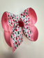 Christmas Lights Pink & Red  Fun Hairbow for your Girls Southern bow