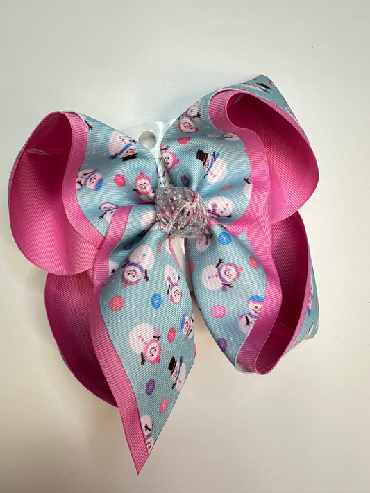 Christmas Snowman Fun Hairbow for your Girls Southern bow