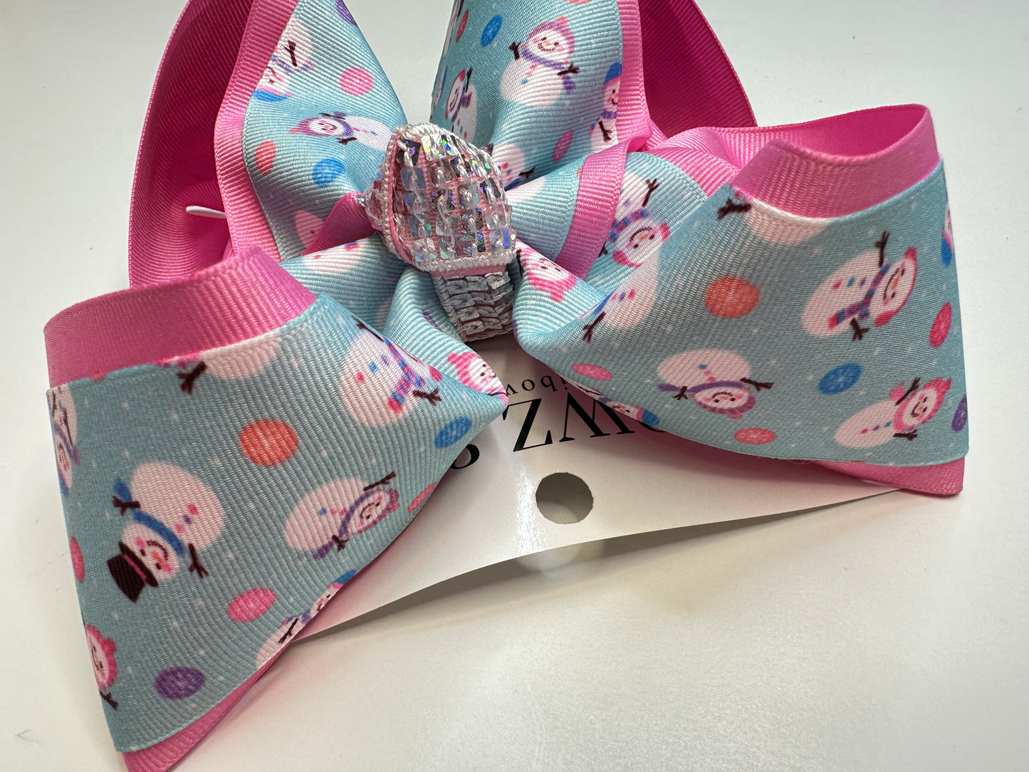 Christmas Snowman Fun Hairbow for your Girls Southern bow