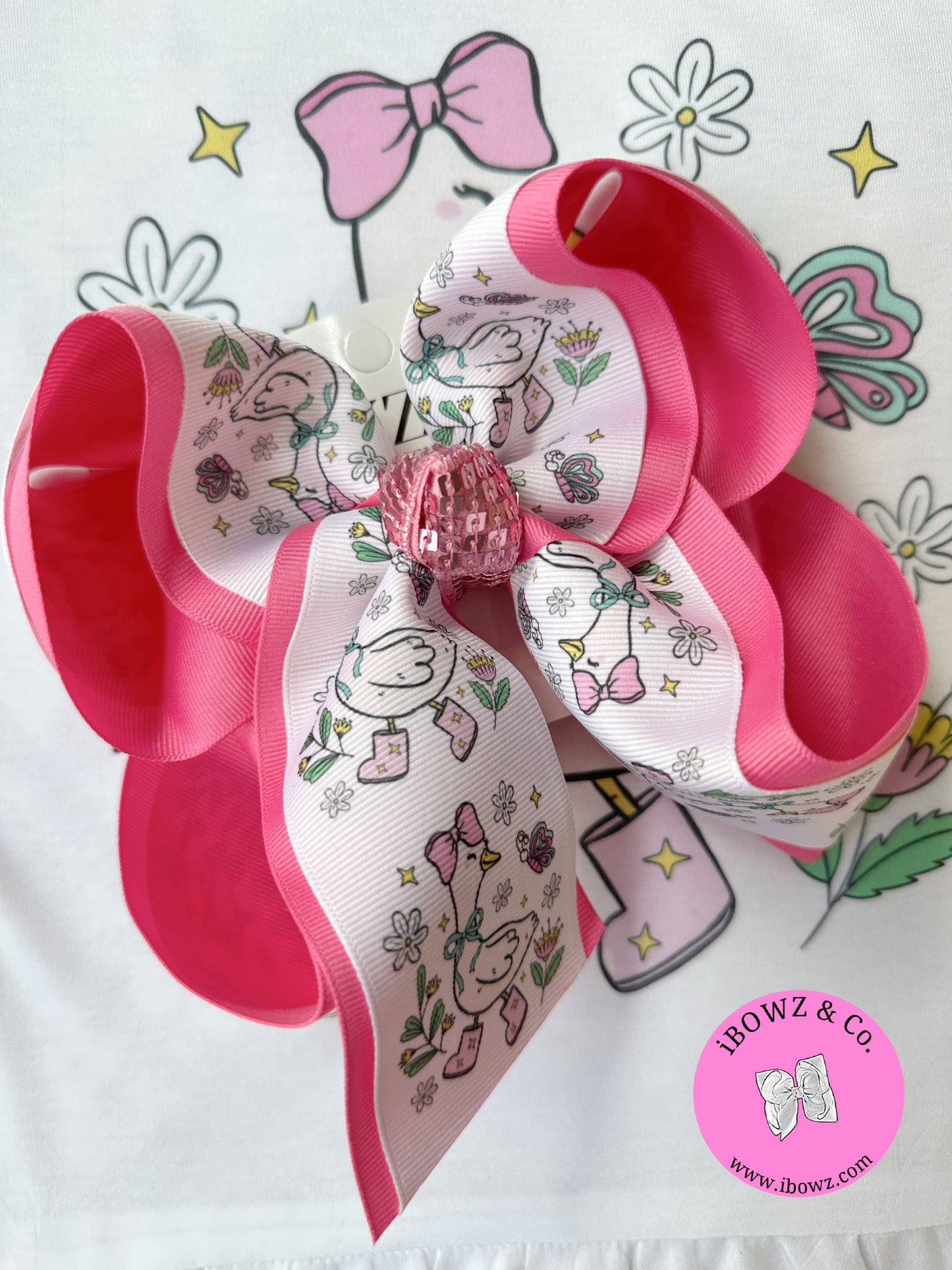 Trending Silly Goose HairBow and Tee ~ She'll be Trending this Spring