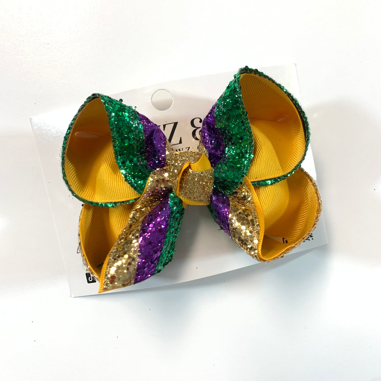 TODDLER 3" MARDI GRAS Hairbows - Choose your bow