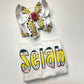 School Pencil Custom Personalized Name Tee and Matching Hair bow Combo ~ Super cute for school time~  Exclusive iBOWZ design